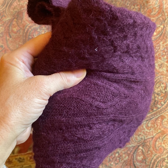 Peruvian Connection Royal Alpaca Tunic Sweater dress burgundy Merlot NEW S - Picture 15 of 15